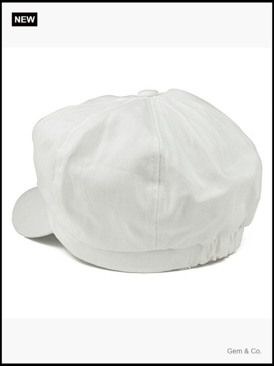 Lightweight 100% Cotton Newsboy Cap with Elastic Back
